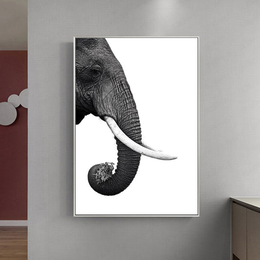 CORX Designs - Black and White Elephant Head Canvas Art - Review