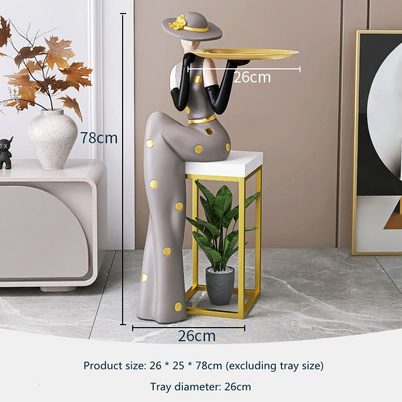 CORX Designs - Sitting Elegant Woman Big Statue with Tray - Review