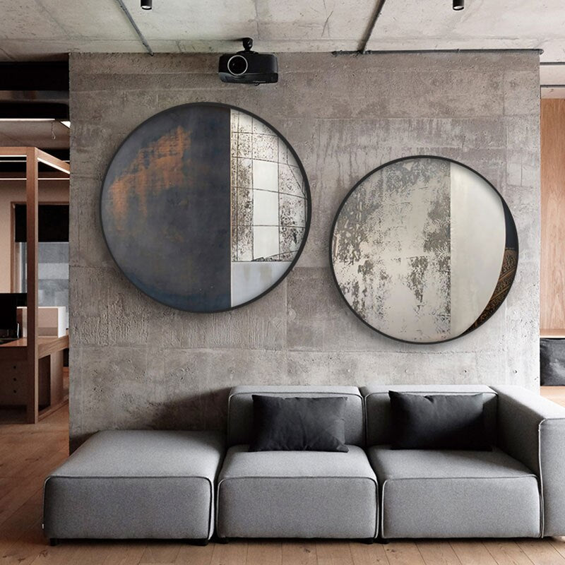 CORX Designs - Abstract Dark Color Combination Round Canvas Art - Review