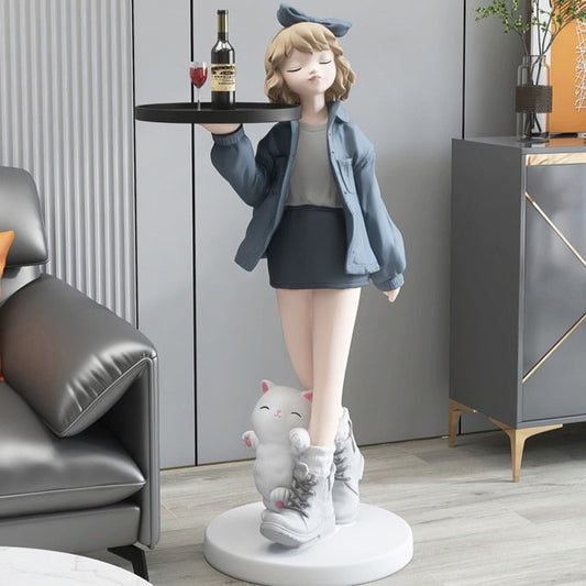 CORX Designs - Girl in Boots Cat Big Statue with Tray - Review