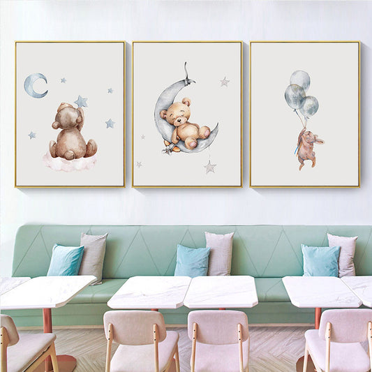 CORX Designs - Baby Nursery Wall Art Bear Bunny Canvas - Review