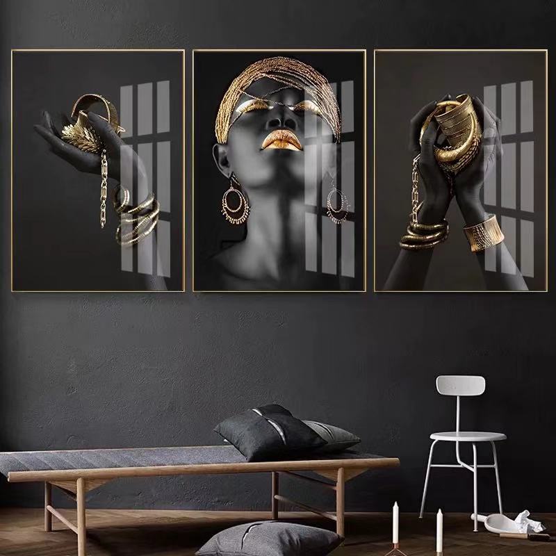 CORX Designs - African Woman Fashion Gold And Silver Canvas Art - Review
