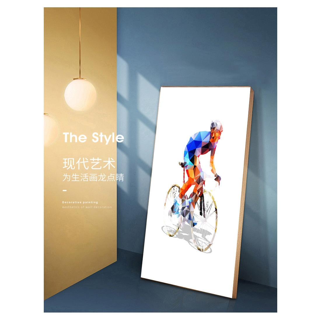 CORX Designs - Cyclist Geometrical Polygonal Canvas Art - Review