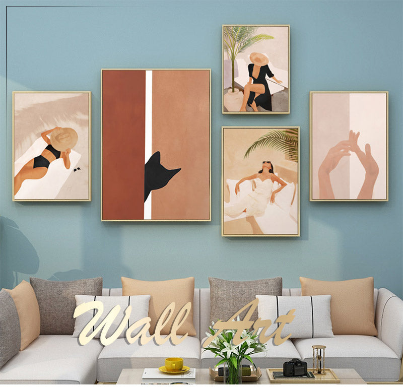 CORX Designs - Fashion Woman Black Cat Leaves Canvas Art - Review