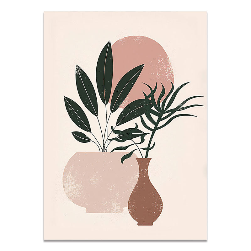 CORX Designs - Abstract Vintage Girl Potted Plant Leaves Canvas Art - Review