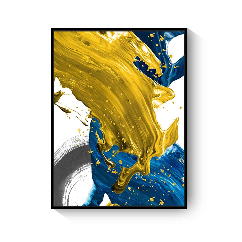 CORX Designs - Golden Blue Foil Nordic Canvas Art - Review
