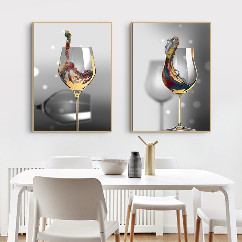 CORX Designs - Wine Glass Gold Canvas Art - Review