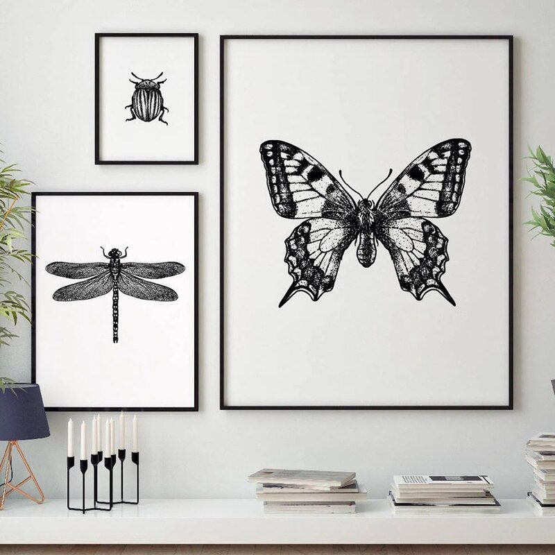 CORX Designs - Black and White Insects Canvas Art - Review