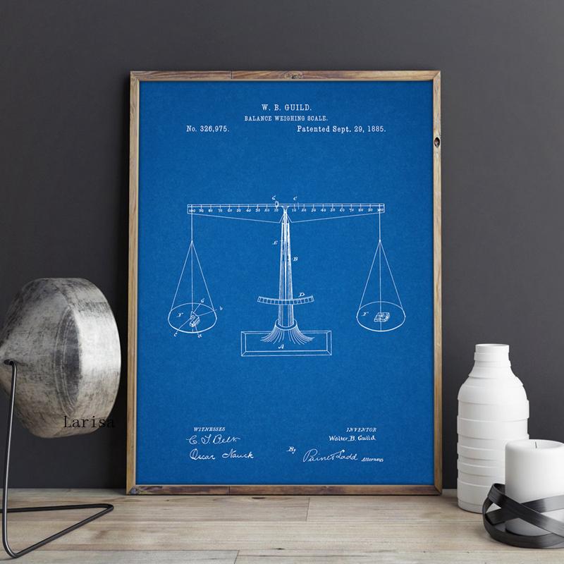 CORX Designs - Balance Weighing Scale Patent Blueprint Canvas Art - Review
