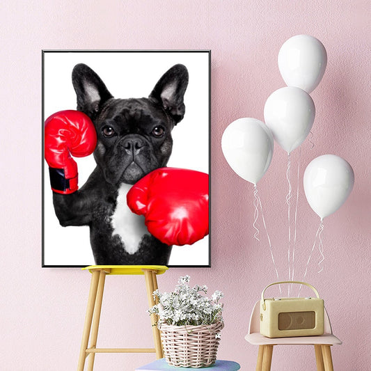 CORX Designs - Puppy with Boxing Gloves Canvas Art - Review