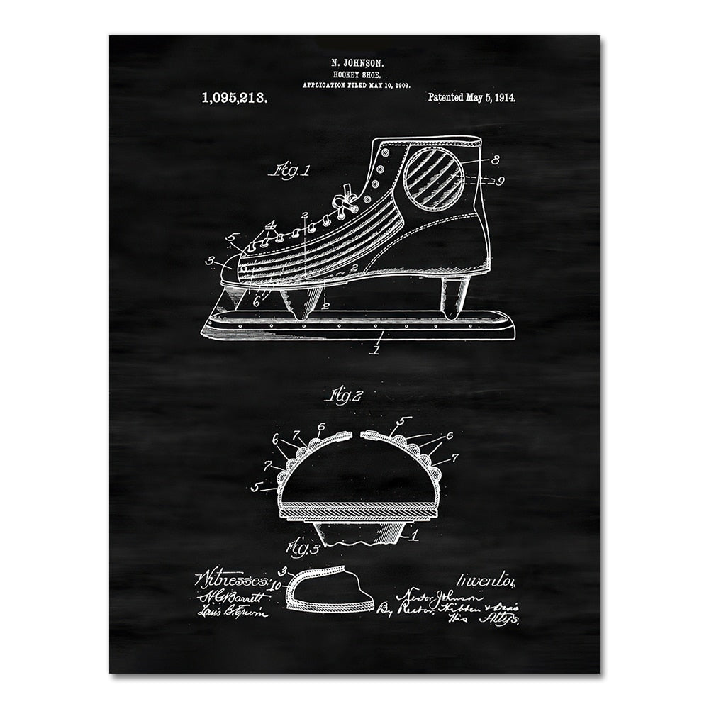 CORX Designs - Hockey Patent Blueprint Canvas Art - Review