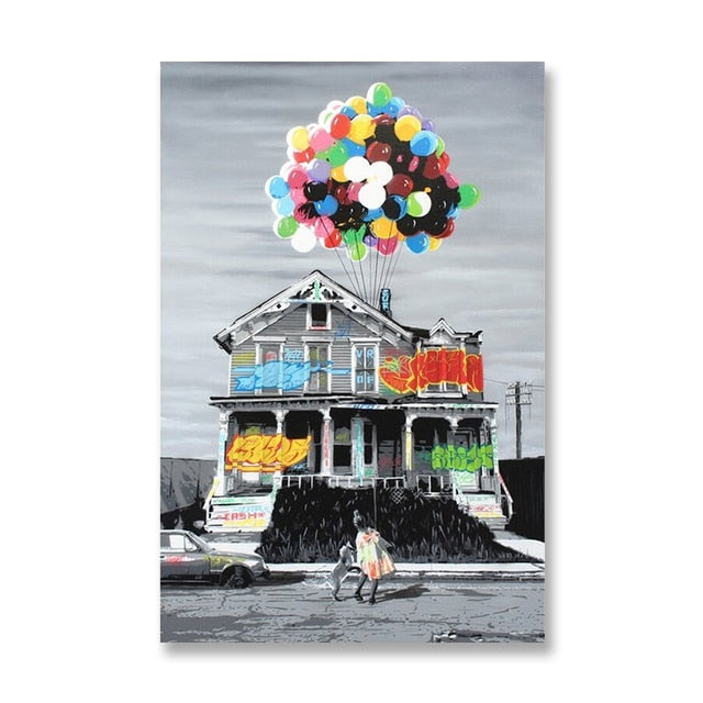 CORX Designs - Banksy Painting Street Graffiti Canvas Art - Review