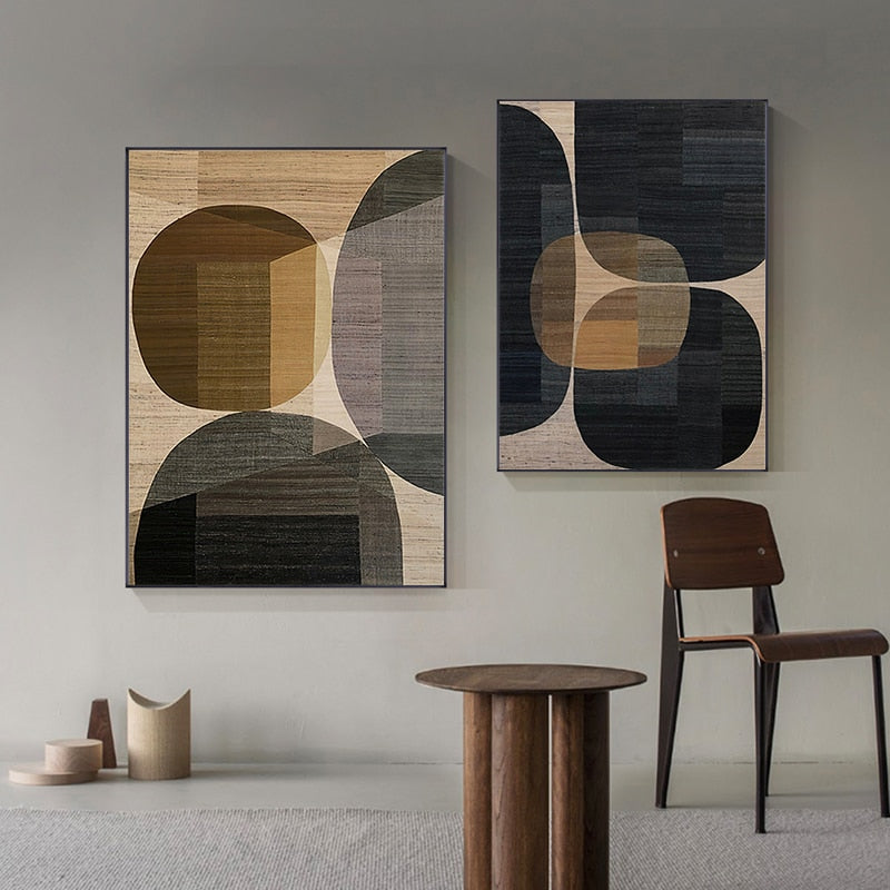 CORX Designs - Abstract Brown Geometric Color Combination Canvas Art - Review