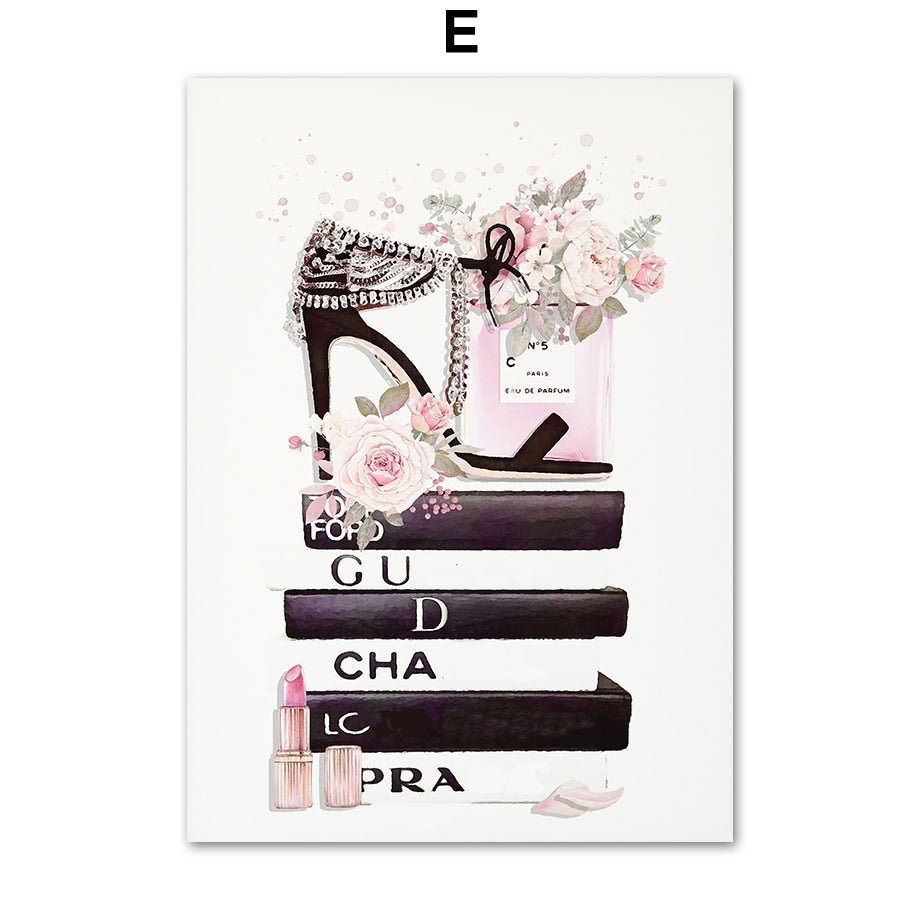 CORX Designs - Fashion Book Cat Dog Perfume Flowers Wall Art Canvas - Review