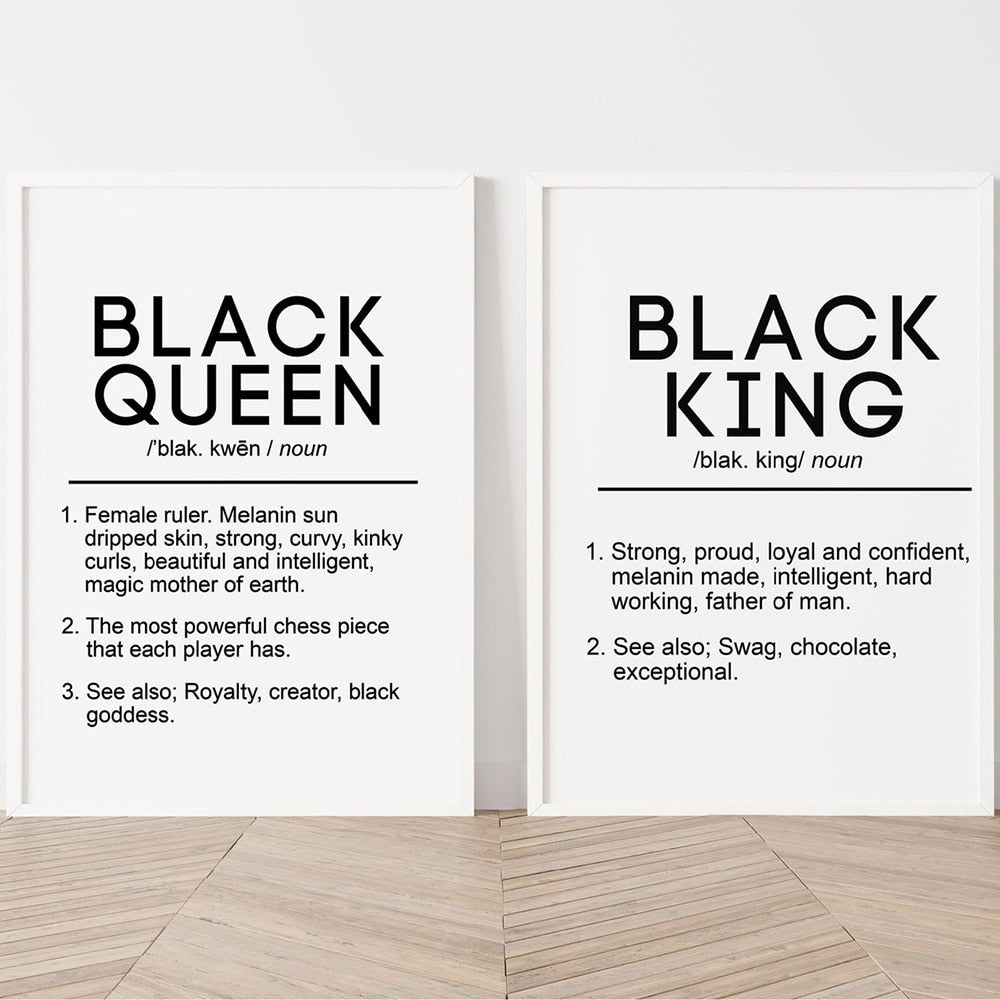 CORX Designs - Black King and Queen Definition Quotes Canvas Art - Review