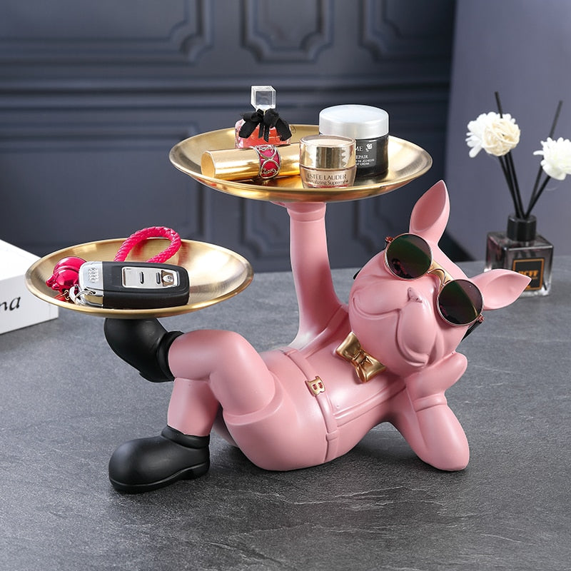 CORX Designs - Lying Bulldog Double Tray Statue - Review