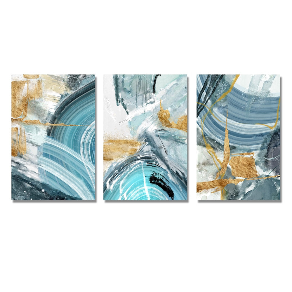 CORX Designs - Blue Gold Marble Canvas Art - Review