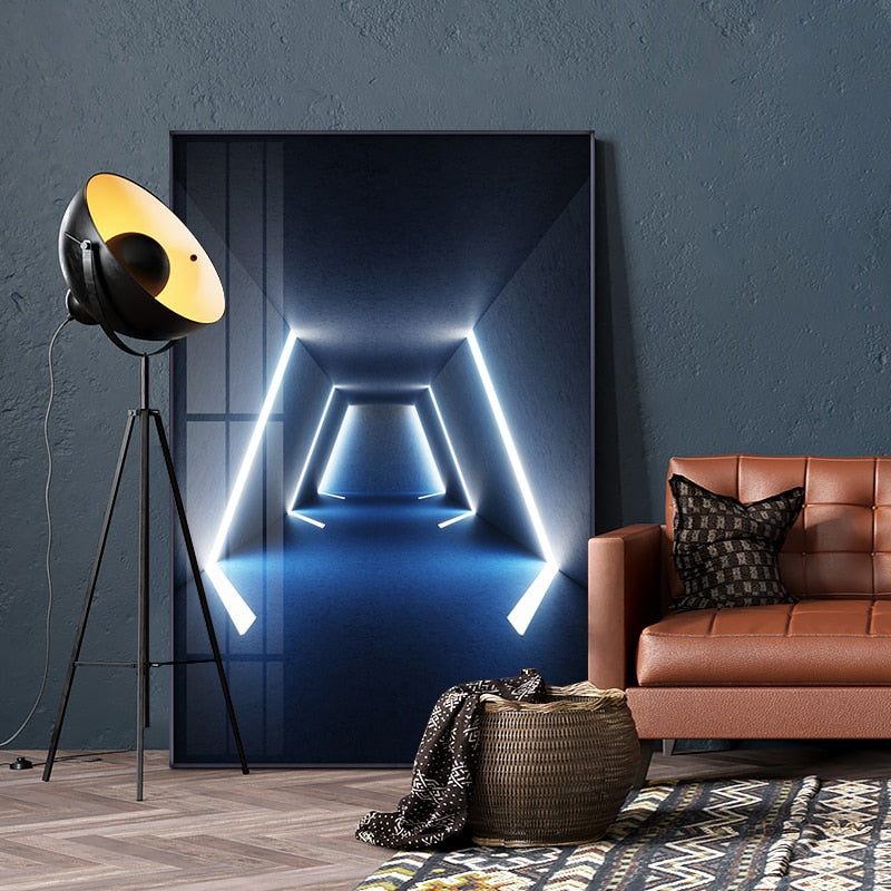 CORX Designs - Modern Lights in the Hallway Canvas Art - Review