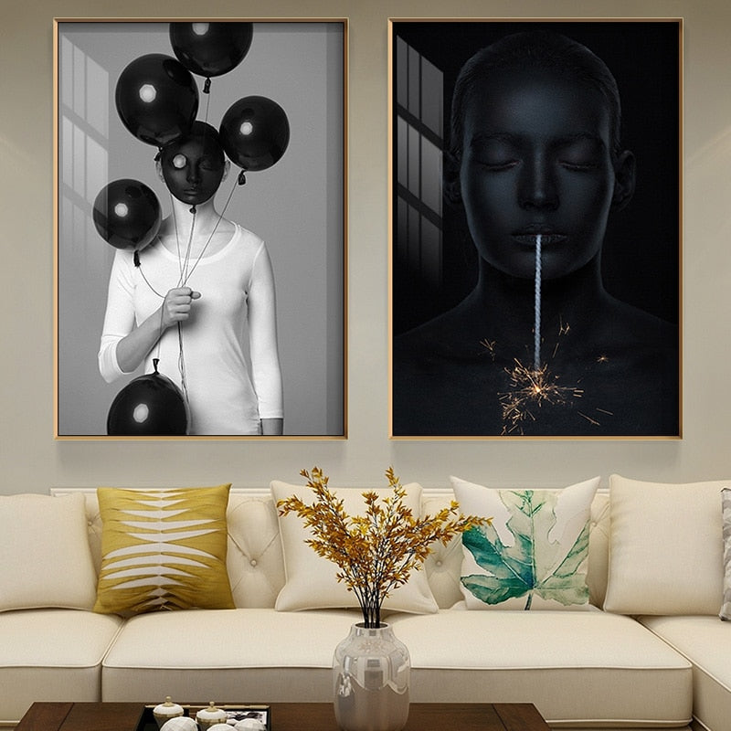 CORX Designs - Black and White Balloon Fashion Canvas Art - Review