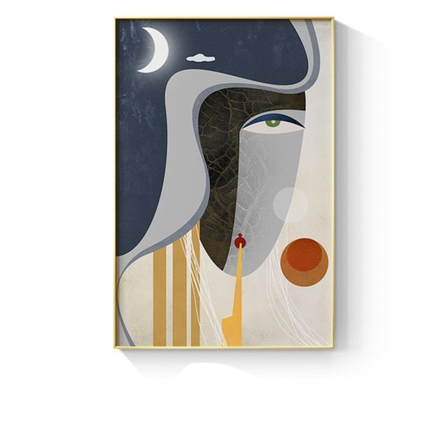 CORX Designs - Abstract Geometric Figure Face Canvas Art - Review