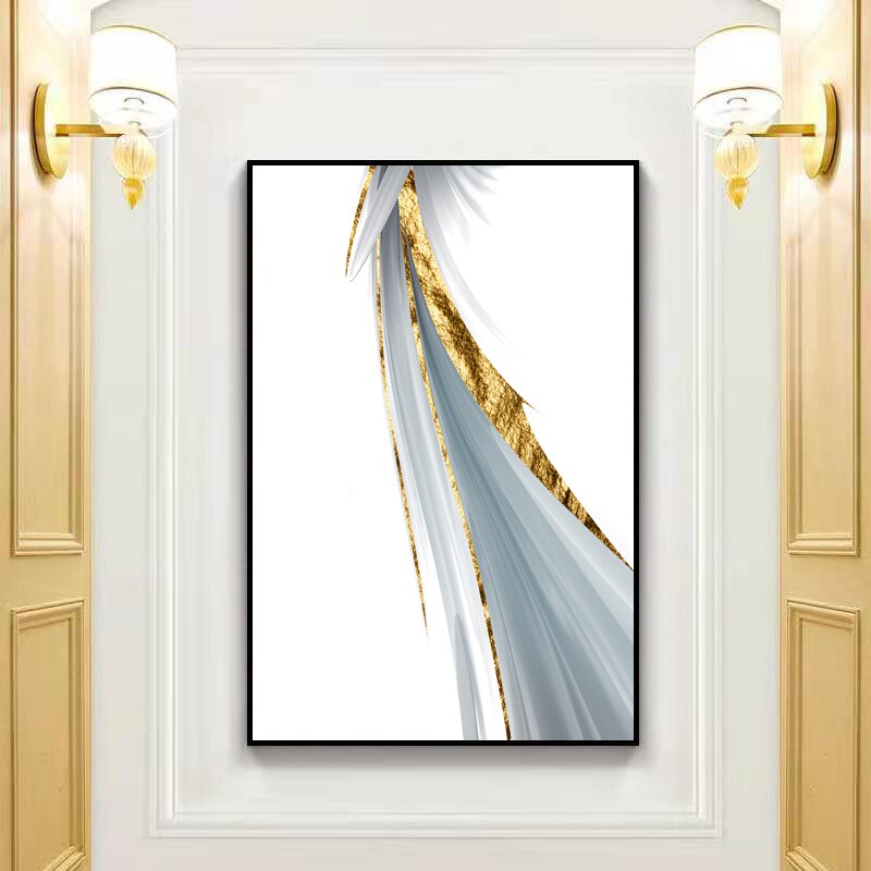 CORX Designs - Ribbon Abstract Gold Foil Canvas Art - Review