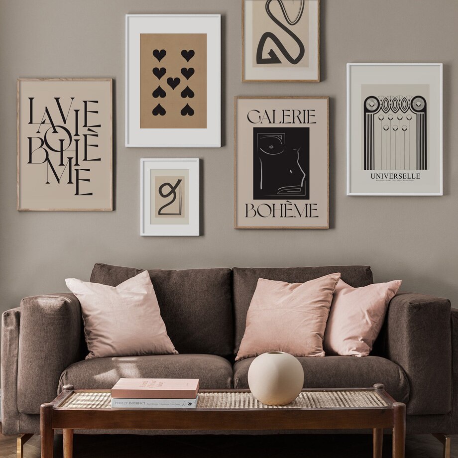 CORX Designs - Beige Abstract Curve Line Heart Quotes Canvas Art - Review