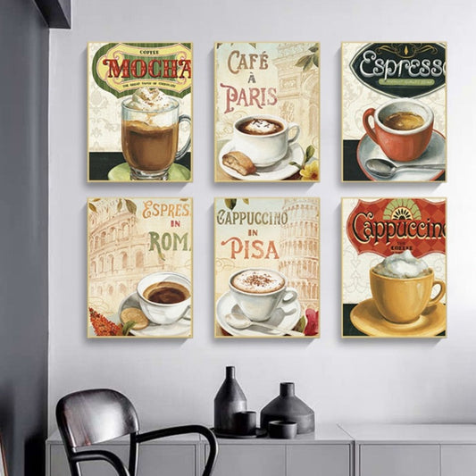 CORX Designs - Coffee Poster Coffee Shop Kitchen Decoration Canvas Art - Review