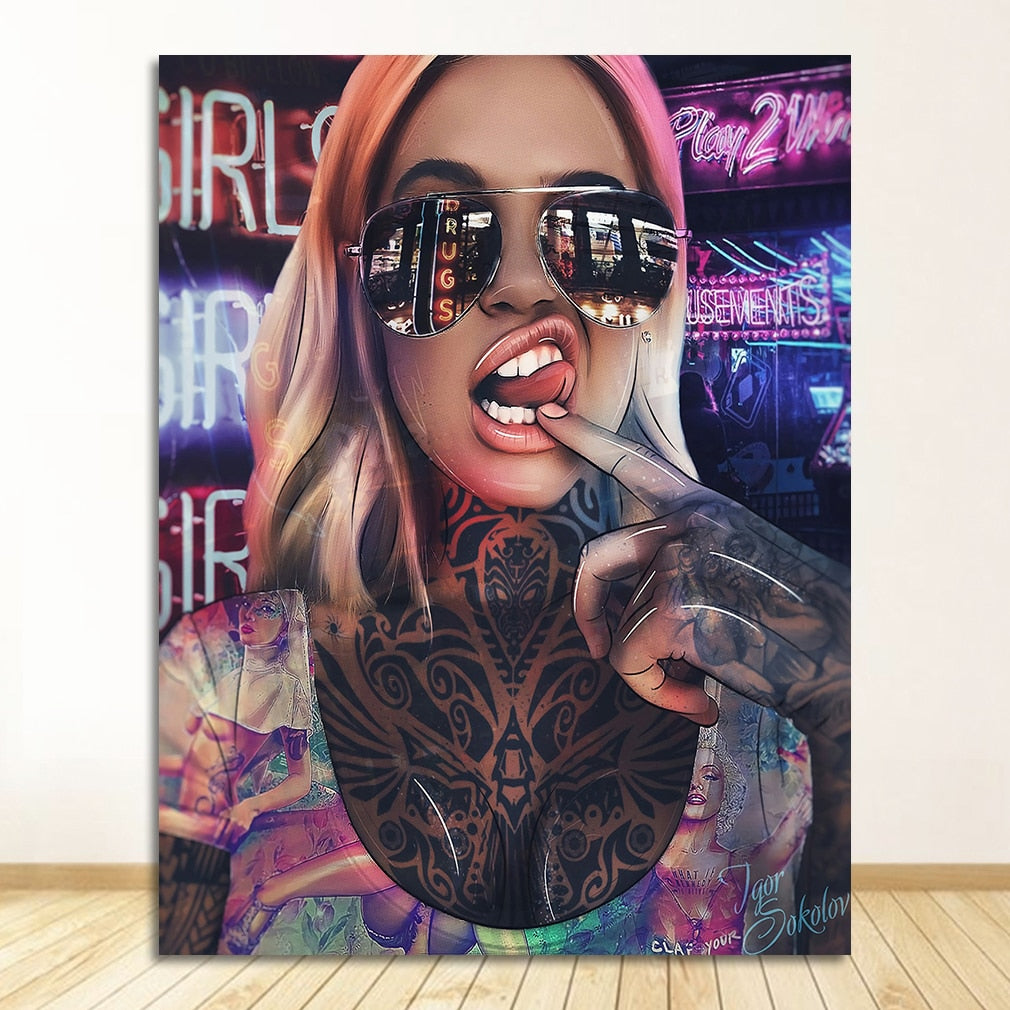 CORX Designs - Graffiti Tattoo Bad Girl Wall Art Canvas - Review