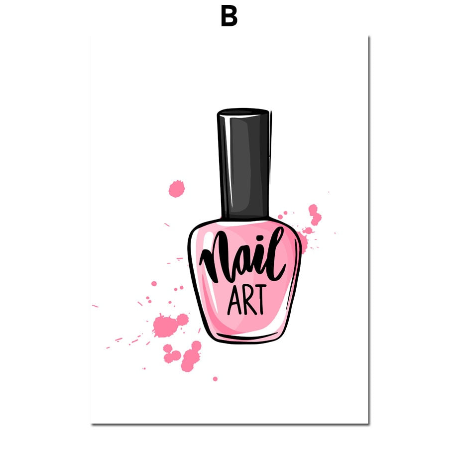 CORX Designs - Nail Polish Pink Love Heart Eyelash Canvas Art - Review