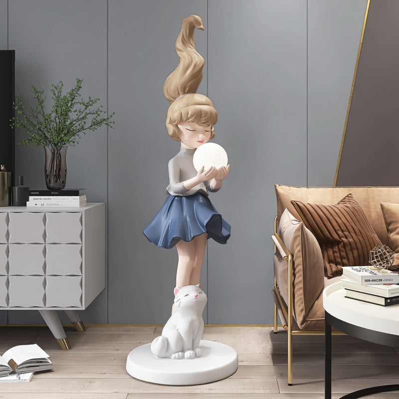 CORX Designs - Girl and Cat Large Statue with Light - Review