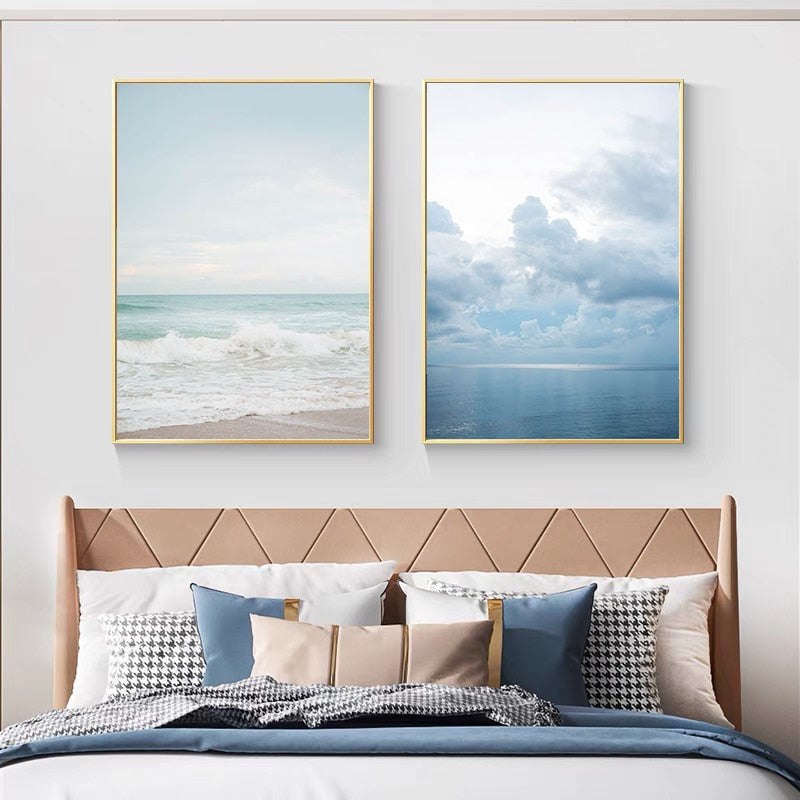 CORX Designs - Blue Ocean Sea Wave Landscape Canvas Art - Review