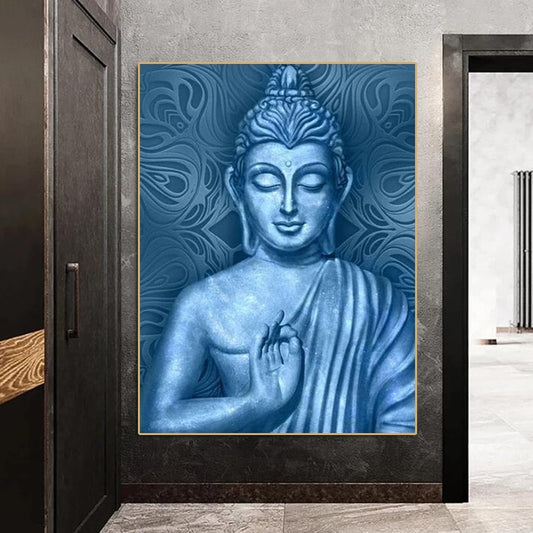 CORX Designs - Blue Buddha Statue Canvas Art - Review