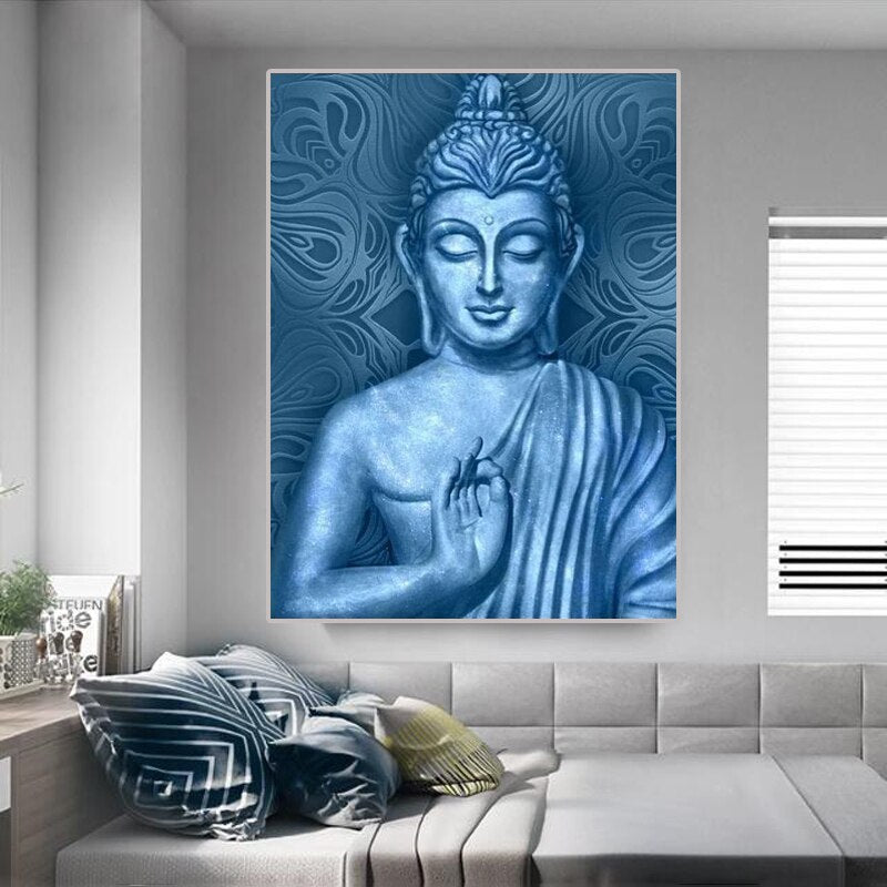 CORX Designs - Blue Buddha Statue Canvas Art - Review