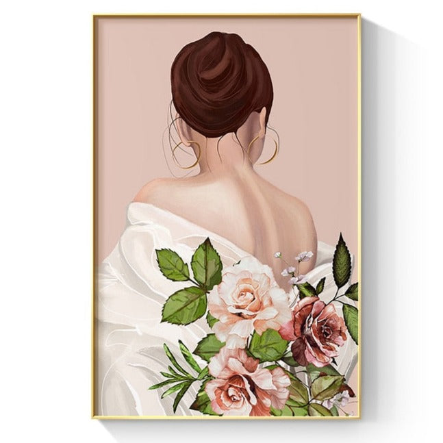 CORX Designs - Illustration Orange Dress Woman Canvas Art - Review