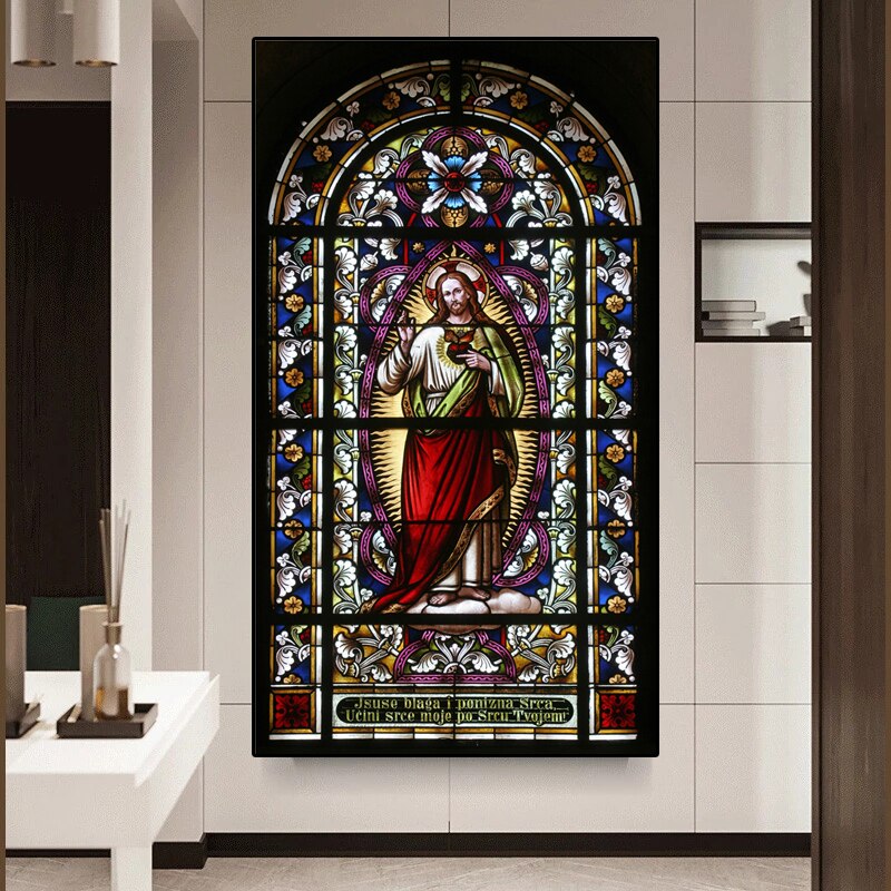 CORX Designs - Jesus Christ Mosaic Church Glass Window Canvas Art - Review