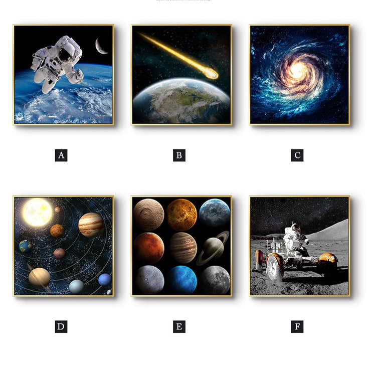 CORX Designs - Starry Sky Night Astronaut Planet Canvas Art - Review