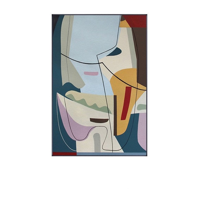 CORX Designs - Abstract Geometric Figure Face Canvas Art - Review