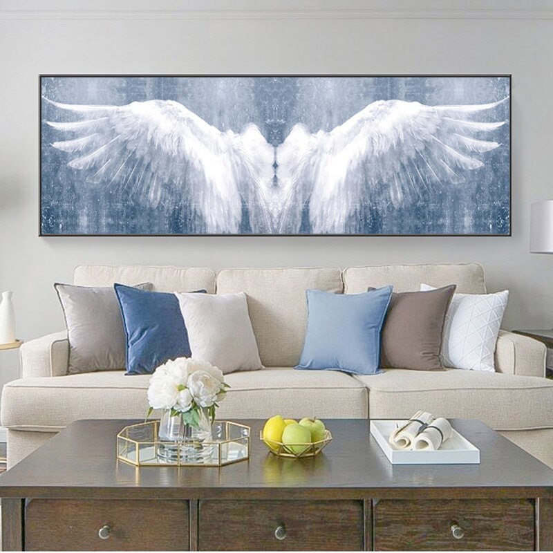 CORX Designs - Black And White Angel Wings Wall Art Canvas - Review