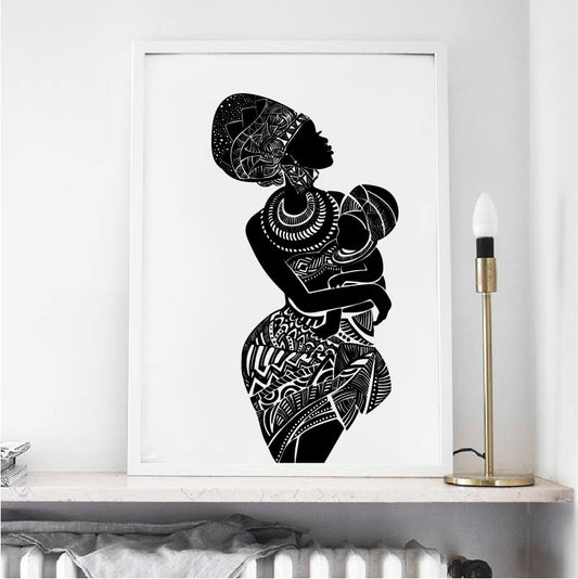 CORX Designs - Black And White African Woman With Baby Canvas Art - Review