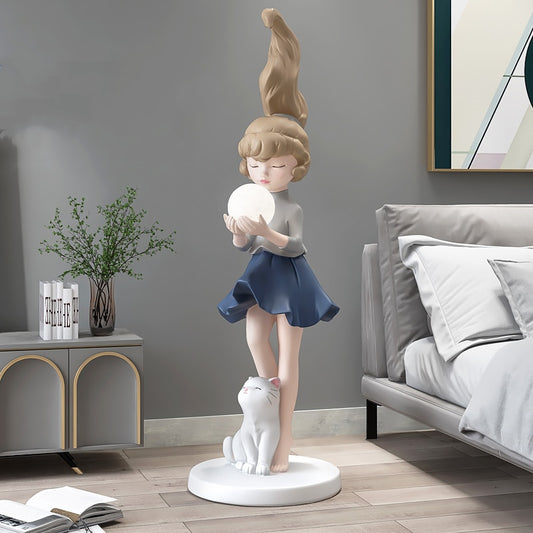 CORX Designs - Girl and Cat Large Statue with Light - Review