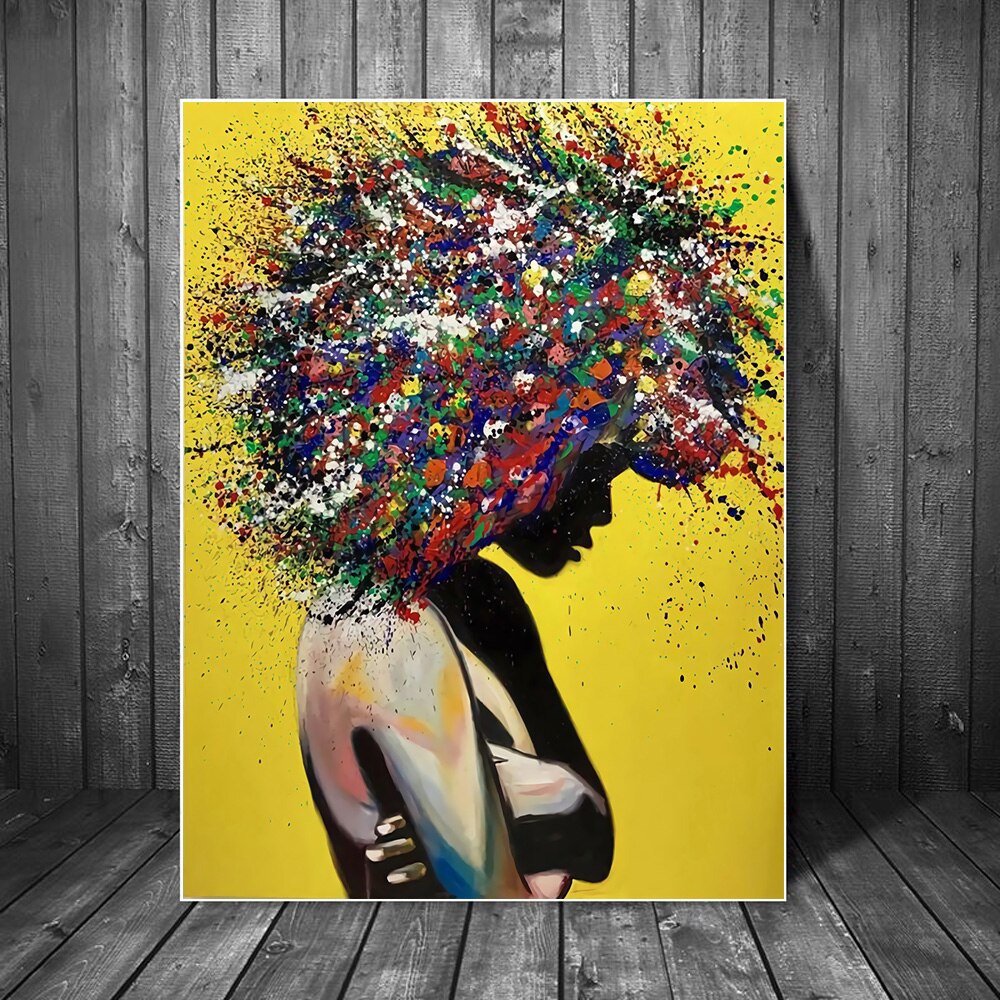 CORX Designs - Abstract Frizzy Hair Girl Wall Art Canvas - Review