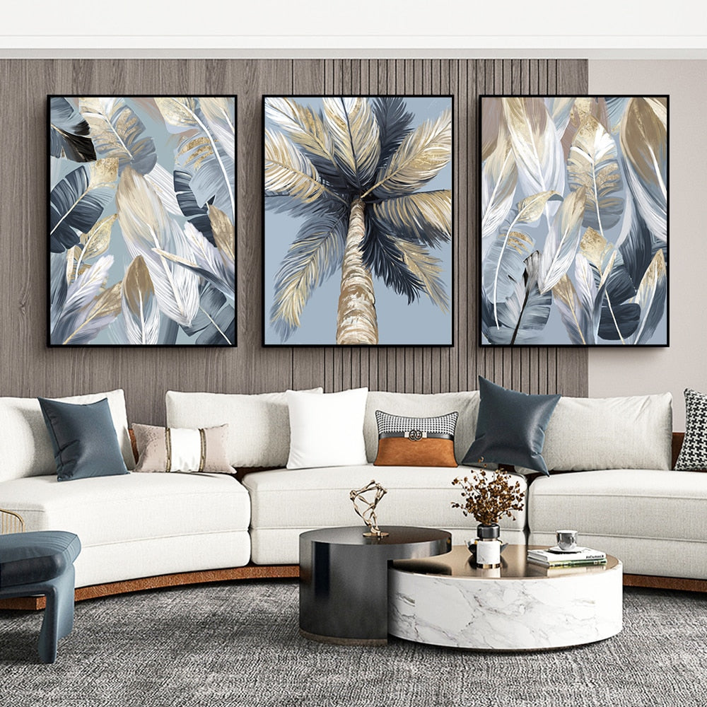 CORX Designs - Gold Tropical Tree Palm Leaves Canvas Art - Review