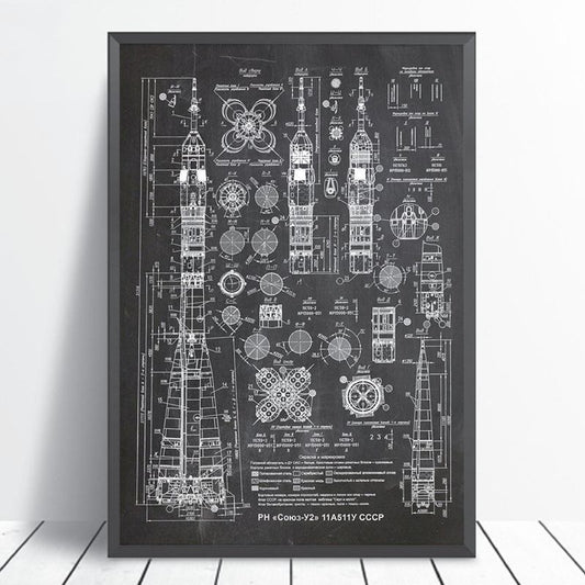 CORX Designs - Russian Rocket Patent Blueprint Canvas Art - Review