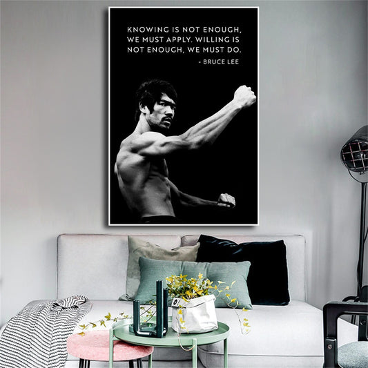 CORX Designs - Black and White Bruce Lee Motivational Canvas Art - Review
