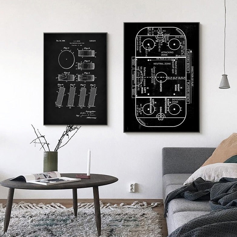 CORX Designs - Hockey Patent Blueprint Canvas Art - Review