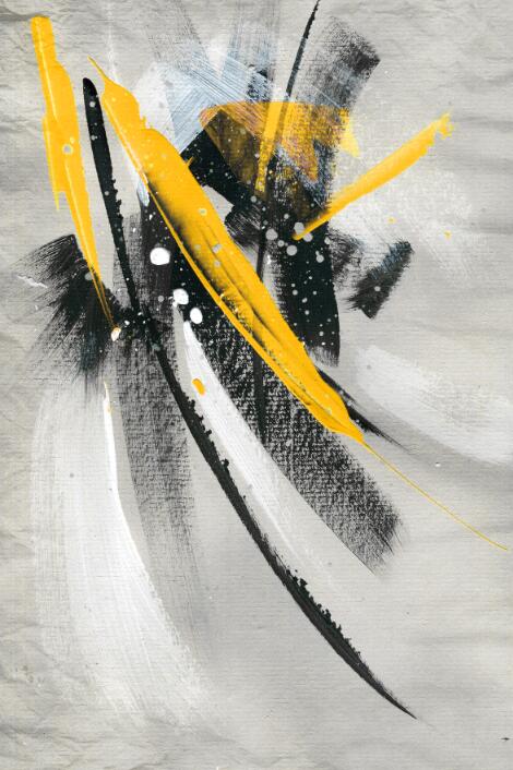 CORX Designs - Abstract Yellow Feather Oil Painting Canvas Art - Review