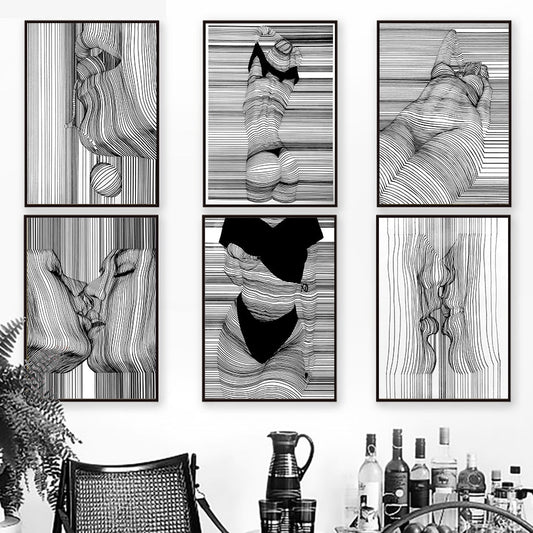CORX Designs - Black and White Line Sexy Woman Canvas Art - Review