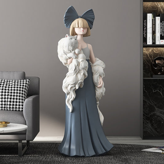 CORX Designs - Woman with Furry Cat Large Floor Statue - Review