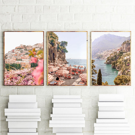 CORX Designs - Amalfi Coast European Holiday Canvas Art - Review