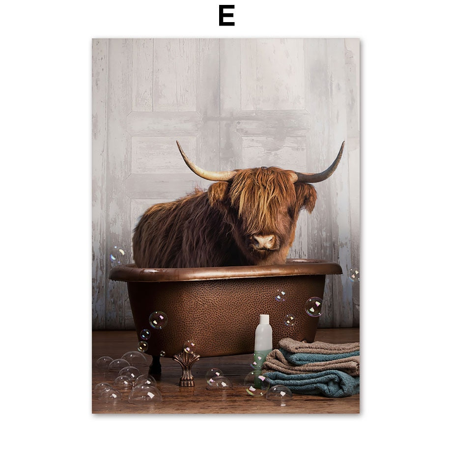 CORX Designs - Animals in the Bathtub Canvas Art - Review
